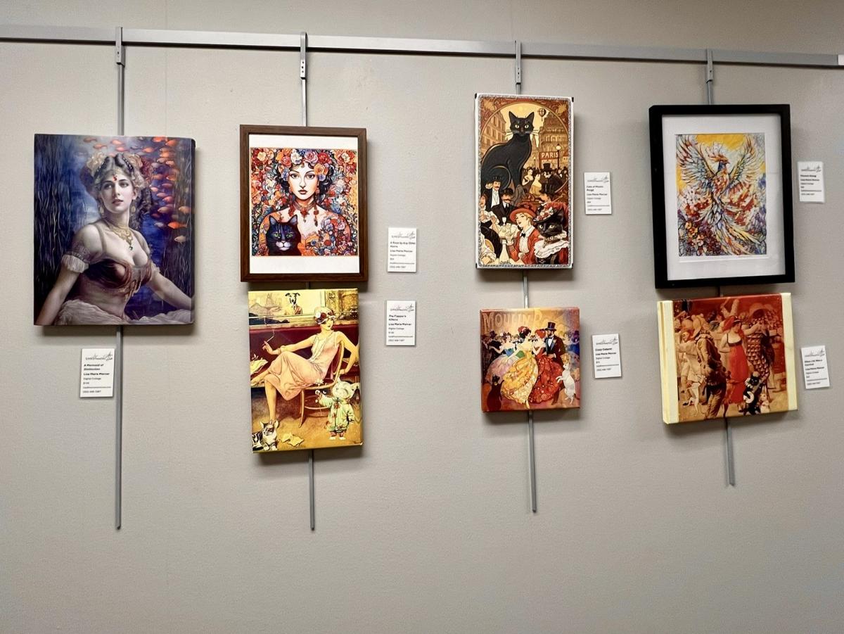 Seven pieces of artwork