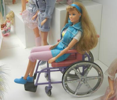 barbie doll in a wheelchair